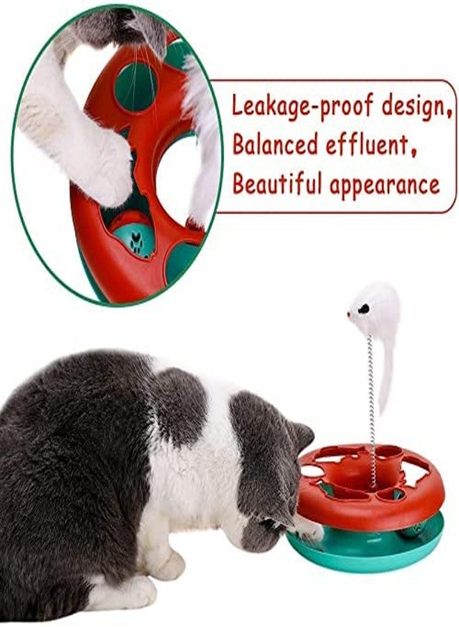 Pups&Pets 360° Motion Elastic Feather Mouse Catch Cat Toy to Exercise and Inside Spinning Ball and Mouse Toy for Cat and Kitten - Image 4